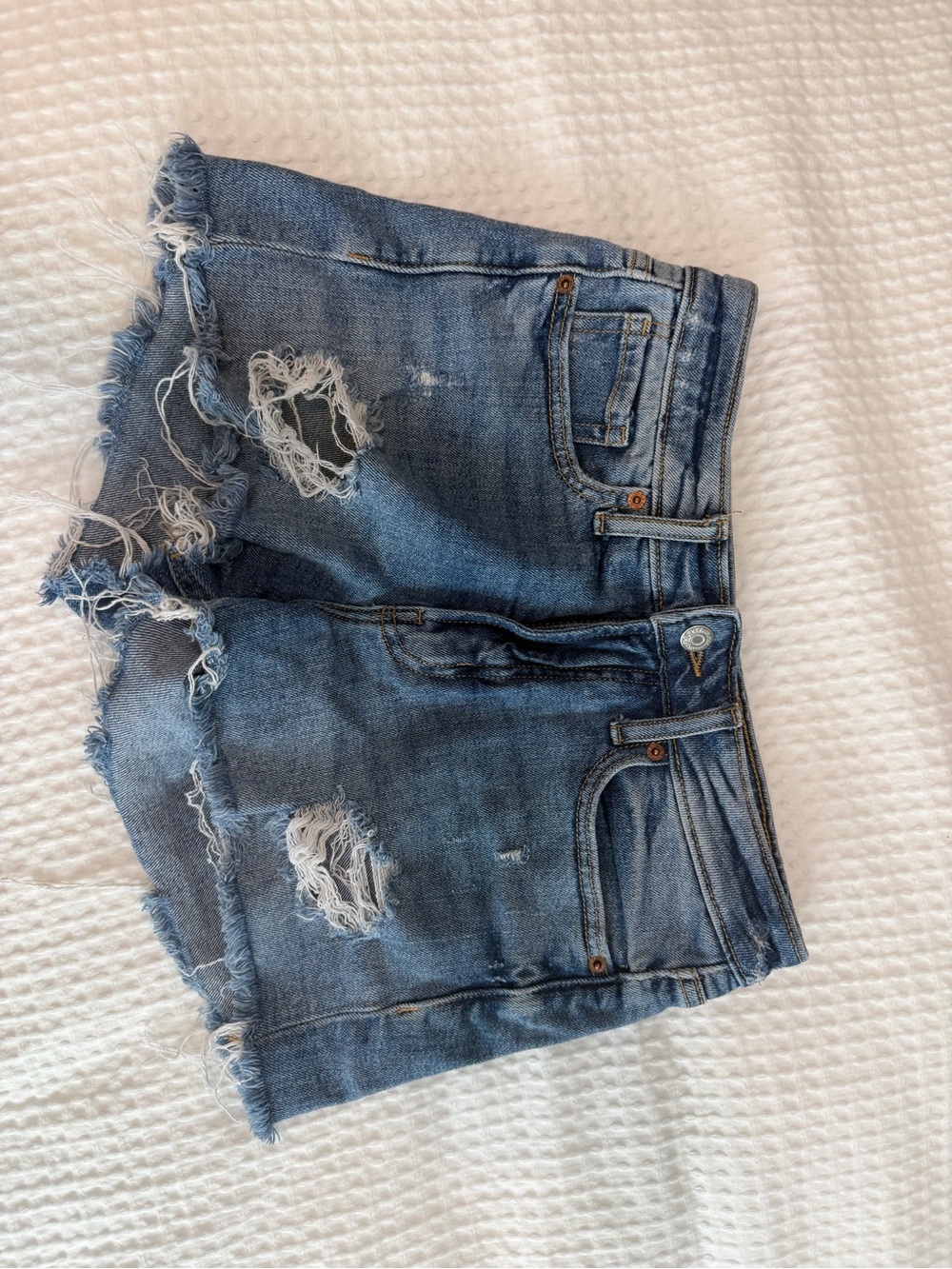 Old Navy Distressed Blue Denim Jean Shorts